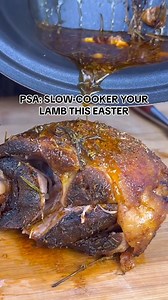 🚨 SLOW-COOKER YOUR LAMB THIS EASTER 🚨 Ingredients below 👇 1kg bone in leg of lamb 1 tsp smoked paprika 1 tsp onion granules 1 tsp celery salt 1 tsp garlic granules 1 tsp dried rosemary 2 sprigs of fresh thyme 2 sprigs of fresh rosemary 1/2 bulb of garlic Good crack of black pepper to season #lamb #roastlamb #slowcooker #sundayroast | Poppy Cooks