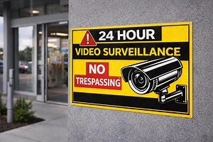 24 Hour Video Surveillance Sign | CCTV Warning Poster (digital Download) - Etsy