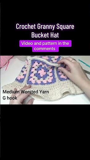 Granny Squares Into a Wearable Bucket Hat #crochet #tutorial #crafts