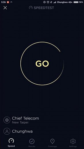 Network speed test with Ookla Speedtest.net