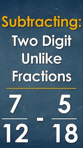 How to Subtract Two-Digit Unlike Fractions