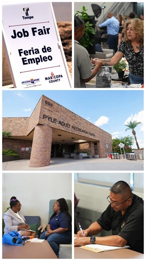 Looking for a new job or career change? Attend the Tempe Job Fair on Feb. 20, from 10 a.m. to 1 p.m. at the Pyle Adult Recreation Center (655 E. Southern Avenue). Employers will be recruiting for roles in customer service and sales, education, finance and insurance, food service, government, hospitality, manufacturing and warehouse and transportation and logistics. https://bit.ly/4kzDn3w | City of Tempe Government