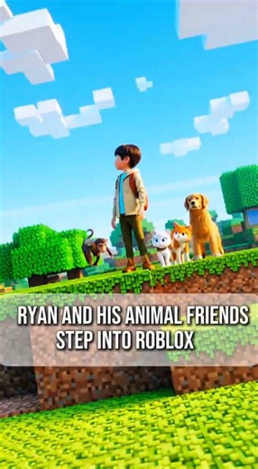 Ryan and His Friends Monkey,Cats,Dog Step Into Roblox