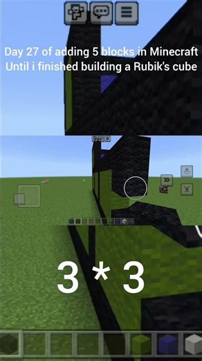 Day 27 of adding 5 blocks in minecraft until i build a Rubik's cube