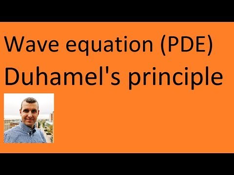 Solution to the wave equation + Duhamel's principle (PDE)