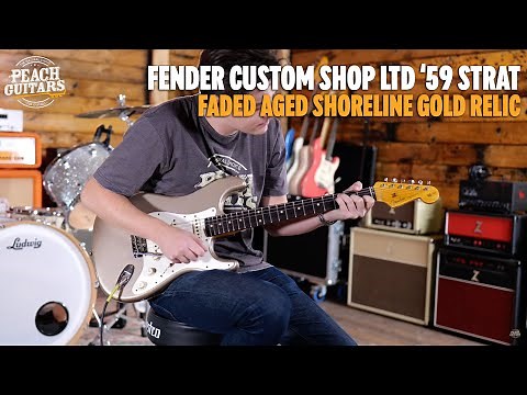 No Talking...Just Tones | Fender Custom Shop LTD '59 Strat Relic Faded Aged Shoreline Gold