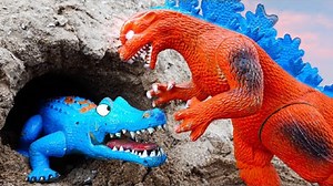 187K views · 2.6K reactions | Godzilla protects the chicken from the toy crocodile | Kids Toy TV | Facebook