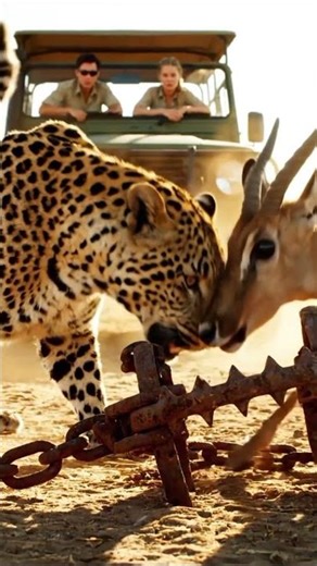 When the Hunter Becomes the Hunted #asmr #algorithm #leopard #antelopes