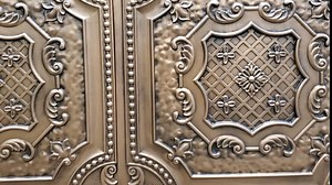 Faux Tin Ceiling Tile. Each tile is 2'X2' (4 sq.ft). Easy to Install PVC Panels - Glue up or Drop in. Antique Vintage Look Ceiling.Great for photography & 3D wall decor. #TD04.(1, Old Black White)