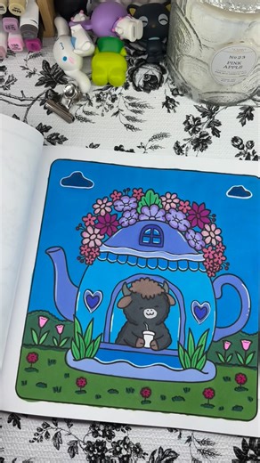 ColorMeeSimple on Instagram: "Fuzzy Blossoms by @coloringbookcafe #coloring #adultcoloringbook #short #colorwithme #coloringbook #coloringbook #asmr #stressrelief #adultcoloring #colouringbook"