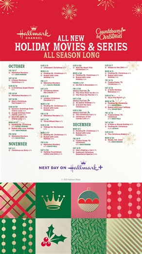 This year’s #CountdownToChristmas lineup is giving merry and bright! It all begins Friday, October 17! 🎄 | Hallmark Channel