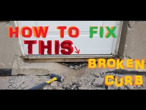 How To Fix a broken Curb - Concrete Sill Repair or Replace - Side Entrance