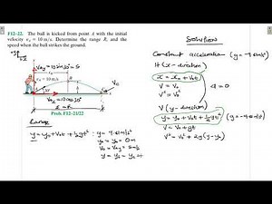 F12–22 Kinematics of a Particle (Chapter 12: Hibbeler Dynamics) Benam Academy