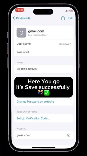 How To Save Passwords on your iPhone | Save Passwords on Mobile #save #password