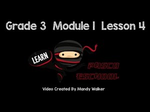Grade 3 Module 1 Lesson 4 Concept Development