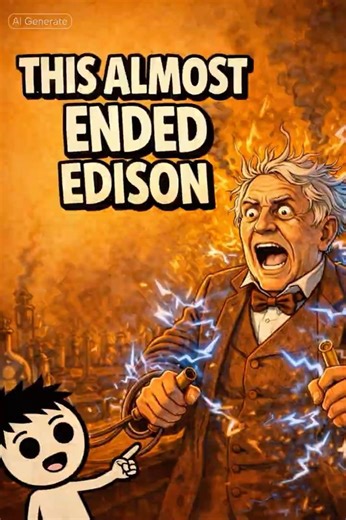 This Almost Ended Edison ⚡#shorts #history #animation