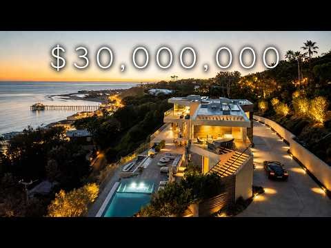 Touring a $30M Malibu Home with a $600K TV!