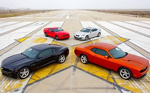 2011 Chevrolet Camaro vs 2011 Dodge Challenger vs 2011 Ford Mustang vs 2011 Hyundai Genesis - Comparison - Motor Trend