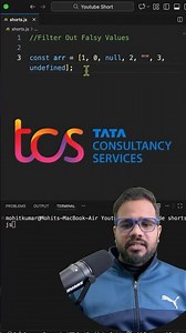 Remove Falsy Values from Array | filter(Boolean) Trick #coding #interview #dsa