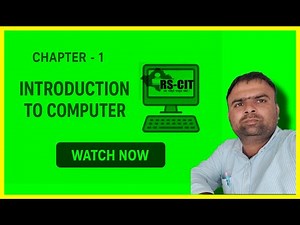 RSCIT CHAPTER 1 - COMPUTER INTRODUCTION