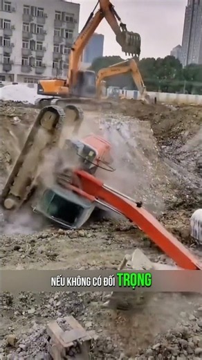 Why do they intentionally pour a 5-ton concrete block into the... back of an excavator? #interest...