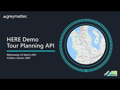 HERE Tour Planning API Demo