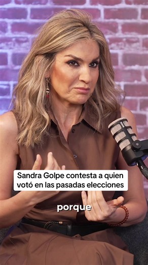 ¿A quién votó Sandra Golpe en las pasadas elecciones?