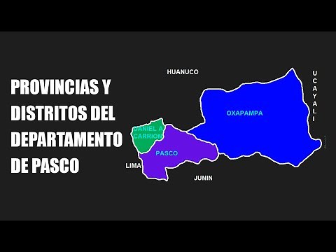 Provinces and Districts of the Department of Pasco - PERU