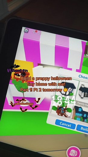 Building a preppy halloween tiny home in adopt me! Part 1 ~ Part 2 tomorrow 🎃👻 #adorbsxissyy #halloween #adoptme #adoptmehalloween #halloweenbuild #adoptmebuild #roblox #preppy #robloxpreppy #adoptmepreppy