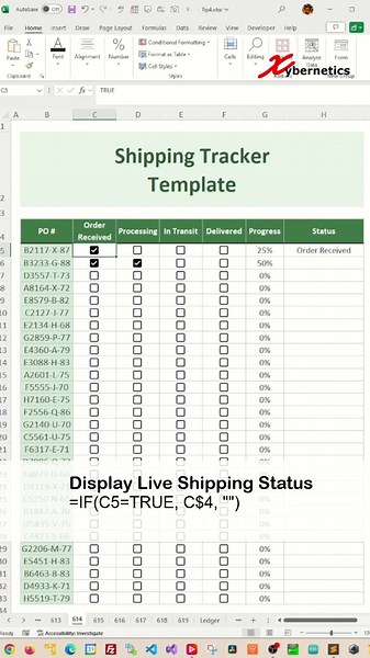 Delivery Tracking Excel Template - Excel Tips and Tricks