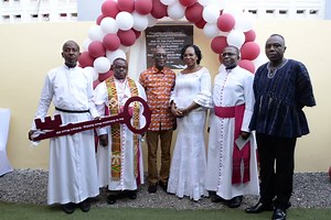 Enterprise Group hands over 3-storey classroom block to Bishop Mixed School