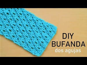 WOOL SCARF knitted with two needles step by step