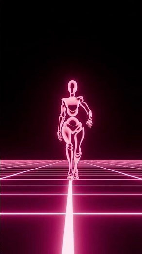 Character Walking Synthwave Loop - Blender Animation