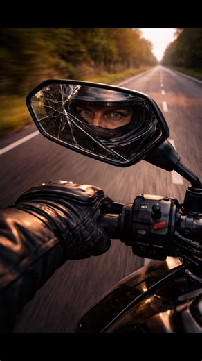 Cracked mirror… still moving forward. #bikelife #openroad #rideon #motorcyclevibes #fyp
