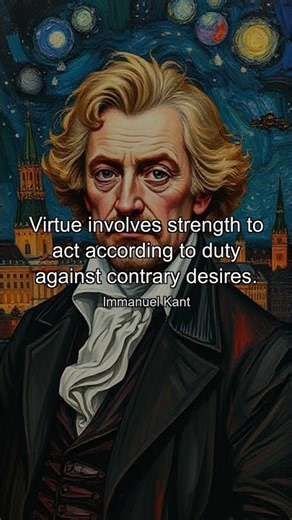 Virtue involves strength to act according to duty against contrary desires