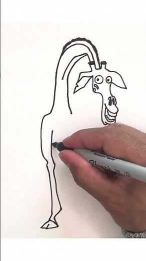 How to draw Melman the Giraffe | Madagascar #shorts