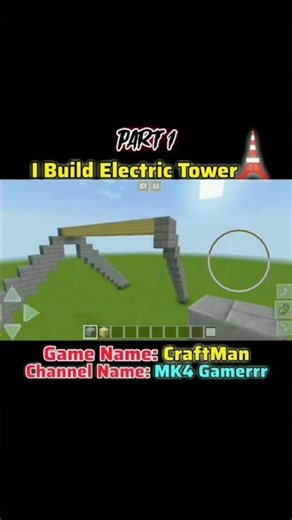 I Build an Electric Tower in Minecraft ⚡😱|MK4 Gamerrr#shorts#shortfeed#minecraft