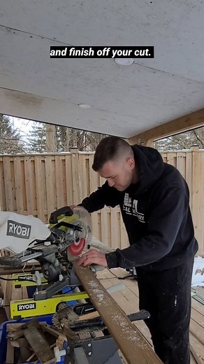 Trick for measuring inside miters. If you zero out your saw and place the tape measure on the throat plate you can line up the edge of the miter and easily make a measurement. #carpentryskills #carpentryworks #carpentrytools #carpentryinspiration #diytricks #diytips #renovationtips #renotips #renolife #carpentryskill #trimwork #finishcarpentry #diyprojects #diytutorials #handymantips #ryobitools #ryobination | Meyers.makes