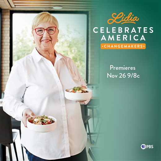 I’m back! Join me on a road trip to meet the chefs, farmers and entrepreneurs who are reimagining the future of food in the communities they love. “Lidia Celebrates America: Changemakers” premieres Nov. 26 at 9/8c on @PBS. https://pbs.org/lidia. You can also watch the premiere live on YouTube, where I'll be answering your questions and reading your comments - https://www.youtube.com/watch?v=SXY91unkds8 Looking forward to sharing my journey with you! | Lidia Bastianich