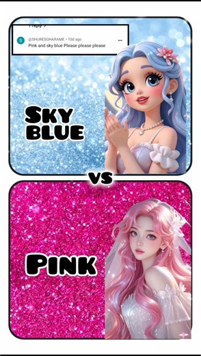 #Makup tips sky blue😊 vs pink💗 Dress👗heels👠nails 💅 eyebrows👁️ purse 👜lipstick💄 girls #fashion