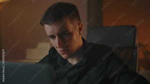 Angry caucasian man with fired fart has been smoked by haters in comments. Anger from communication in social networks visualization through the smoke from an ass burning.