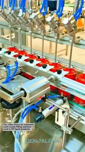 Automatic Multi Nozzle Filling Machine for Liquid #manufacturing
