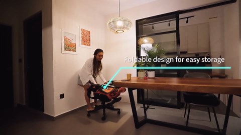 Ergonomic Office Chair with Foot Rest - Comfy Home Office Desk Computer Chair, Comfortable Mesh Seat with Adjustable Back Support, Swivel Wheels, Flip-up Arms, for Work Gaming Study (Green, Standard)