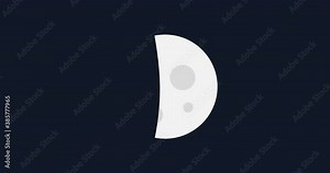 Moon icon phases animation. Weather video