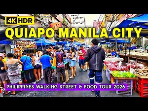 QUIAPO MANILA WEEKEND WALK 2026 🇵🇭 | The CRAZIEST Streets & Markets Of Old Manila In 4K HDR