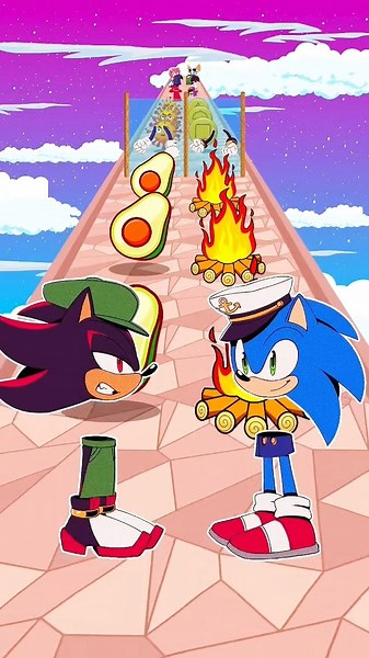 SONIC 3 New Build a Queen Run Sonic vs Shadow Day 83 funny EPIC Challenge! #Shorts #Sonic