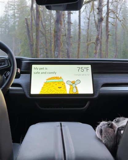 2.5M views · 3.6K reactions | Keep pets comfy while you’re away from your vehicle with our Pet Comfort climate control feature. | Rivian | Facebook