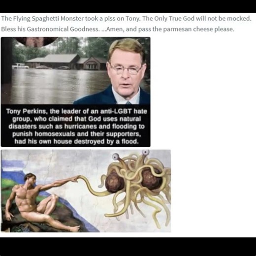 The Flying Spaghetti Monster #ai #politics #trump #civilrightsmovement #parody #god #artwork