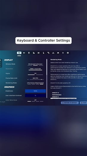 Keyboard & Controller Settings P1 #fortnite #premfn #keyboard #controller #fortnitesettings