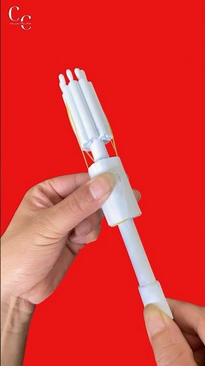 HOW TO MAKE A COTTON SWAB SHOOTING GUN FROM PAPER - FUN & EASY DIY